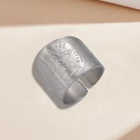 YILUOCD Witchcraft Pentagram Tetragrammaton Rings for Men Vintage Archangel of Metatron Adjustable Ring Amulet Jewelry Gift 8