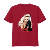 Dygliuotos vielos Pamela Anderson filmo marškinėliai Stilingi madingi gerbėjams vintage skalbti Unisex dizainerio drabužiai Viršus kasdieniam dėvėjimui S