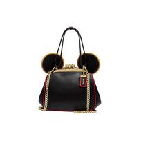 Coach X Disney X Keith Haring Kisslock 17 Mickey Mouse Leather Shoulder Bag Women bags Black 4720-B4M2 Basic Set (Bag+Dust Bag)