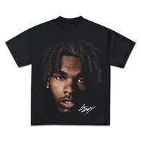 Lil Baby Didelio Veido Dėžutės Formos Senovinis Marškinėlis Grafika Krepšinio Marškinėliai Streetwear Y2K L