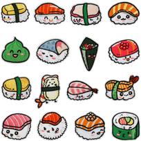 16pcs Kawaii Sushi Patches  DIY Your Style! Instant Outfit Upgrade  DIY Cuties for Bags/Clothes