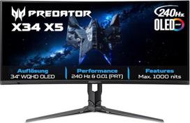 "Acer Predator X27 X1" žaidimų monitorius 26,5 colių (69 cm ekranas) 4K (UHD), QD-OLED, 240 Hz, 0,03 ms (GTG), 2xHDMI 2.1, 2xDP 1.4, USB-C, USB HUB, "FreeSync Premium Pro/G-Sync Comp.", HDR, Pivot