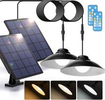 "Aigostar" lauko saulės žibintai 50 W: LED saulės žibintai lauke su nuotolinio valdymo pulteliu IP65 - spalvų temperatūra 3000 K / 4000 K / 6500 K, skirti sodui, su 3 m kabeliu 2 vnt.