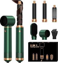 "Air Styler 5-in-1" plaukų stiliatorius 1000 W šilto oro šepečių rinkinys, plaukų stiliatorius, apvalus šepečio džiovintuvas, automatinis garbanoklis, plaukų tiesinimas, garbanojimas, sausų plaukų džiovintuvas