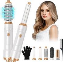 "Airstyler 5 in 1 Hair Styler 1000W Warmluftbürste Set mit Auto Lockenstäbe,1000W Haartrockner Air brush für Alle Haartypen, Haarstyler für Volumen, Trocknen, Glätten & Locken (Weiß)