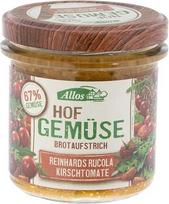 "Allos" duonos užtepėlė "Hofgemüse" su rukola ir vyšniniais pomidorais (135 g) - ekologiška