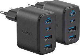 "Anker Zolo" 50 W USB C įkroviklis (dviguba pakuotė), 4 prievadų maitinimo šaltinis su 2 USB-C ir 2 USB-A jungtimis, kompaktiškas greitas įkroviklis, skirtas "iPhone 17 Pro Max/16/15/14/13", "iPad", "Pixel", "Galaxy", "MacBook" (be laido)