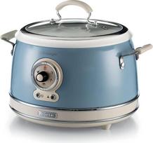 "Ariete 2904 Vintage" ryžių viryklė, lėta viryklė, garintuvas, "Vintage Line", 3,5 l, neprideganti keraminė danga, 650 W, pastelinės mėlynos spalvos
