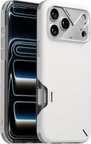 "Aulumu A17" smūgiams atsparus "iPhone 17 Pro" dėklas "Magsafe" mobiliojo telefono dėklas su fotoaparato valdymu, "CoolHyper" dėklas, aliuminio lydinio fotoaparato rėmelis, daugiasluoksnė kompozitinė apsauga, baltas