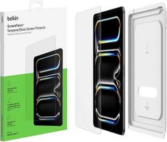 "Belkin ScreenForce" grūdinto stiklo ekrano apsauga "iPad Pro 13" 9H kietumo grūdintas stiklas 0,33 mm plonas, apsaugantis nuo įbrėžimų, lengvai montuojamas, suderinamas su dėklais ir "Apple Pencil