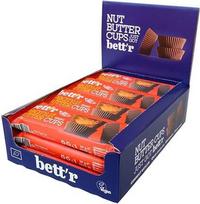 "Bett'r GUILT FREE" ekologiški žemės riešutų sviesto puodeliai. 100 % veganiški, be glitimo ir laktozės - 12 x 39 g