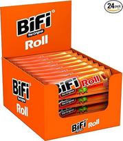 "BiFi Roll Salami" užkandis su pipirais, kalendromis ir česnakais, originalus užkandis su dešra, skirtas kelionėms, biure ar sportuojant, su pipirais, kalendromis ir česnakais, 24 vnt. (24 x 45 g)