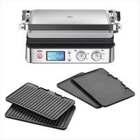 "Braun MultiGrill 9" CG9043, 3-in-1 kontaktinis grilis, kepsninė ir orkaitė, didelis grilio paviršius (16 mėsainių), 2000 W, 250°, galima plauti indaplovėje (planča ir kepsninė), riebalų padėklas, elektrinis vidinis grilis