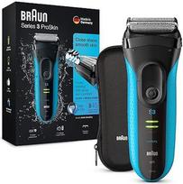 "Braun Series 3 ProSkin" vyrų elektrinis skustuvas ir trimeris, tikslus elektrinis trimeris, kelioninis dėklas, įkraunamas ir belaidis, Valentino dienos dovana jam, 3045s, juoda/mėlyna