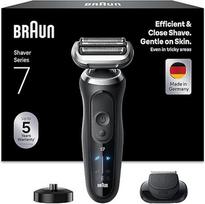 "Braun Series 7", vyriškas elektrinis skustuvas su 60 minučių veikiančia baterija, įkrovimo stovas, +1 priedas, belaidis skustuvas, drėgnas ir sausas skustuvas vyrams, 72-N4200s, juodas