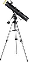 "Bresser Galaxia EQ-Sky 114/900" veidrodinis teleskopas su išmaniojo telefono fotoaparato adapteriu ir aukštos kokybės objektyvo saulės filtru, įskaitant laikiklį, trikojį ir priedus