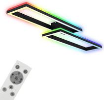 "Briloner" šviestuvai - lubų šviestuvas RGB foninis apšvietimas LED lubų šviestuvas Dimmable Colour Temperature Adjustable LED Frame RGB Remote Control Black