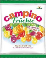 "Campino Fruits" - 1 x 325 g - skanūs keturių skirtingų rūšių vaisių saldainiai
