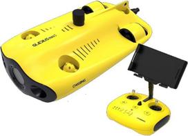 "Chasing Gladius Mini Drone S" - ROV - iki 200 m - 4K UHD kamera - Į komplektą įeina: Tiesioginio ryšio nuotolinio valdymo pultas, 64GB SD kortelė, "GoPro" tvirtinimo bazė - Anti-Stucco variklis - Geltonas
