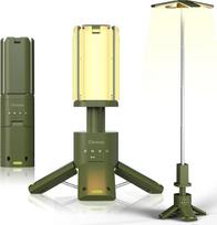 "Clemas" teleskopinė stovyklavimo lempa įkraunama 14000 mAh LED daugiafunkcinis magnetinis stovyklavimo žibintas, statybvietės apšvietimas belaidis, reguliuojamas palapinės lempos nešiojamas maitinimas 6000LM IPX5 atsparus vandeniui