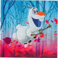 "Craft Buddy Crystal Art" CCK-DNY801 "Floating Olaf", 18 x 18 cm, krištolo meno kortelė, daugialypė