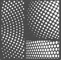 "CrafTreat Halftone Circles" daugkartinio naudojimo trafaretas (15 cm x 15 cm) tapybai ant medžio, drobės, popieriaus, audinio, grindų, sienų ir plytelių - "pasidaryk pats" menas ir amatai