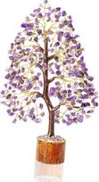 "Crocon" ametisto medis Feng Shui bonsai, skirtas sėkmei, sėkmei, Reiki gydymui, balansuojančiam namų biuro dekorui, dovanų dydis 10-12 colių