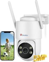 "Ctronics" 5 MP lauko "WiFi" stebėjimo kamera, 5 GHz/2,4 GHz dviejų dažnių "WiFi" PTZ lauko kamera su žmonių, transporto priemonių ir gyvūnų aptikimo funkcija, automobilio sekimo funkcija, spalvotas naktinis matymas 30 m, dvipusis garsas, PC/TF/Cloud/IP66