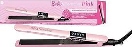 "Demeliss PINK Barbie" plaukų tiesintuvas "2-in-1" - plonos keraminės turmalino plokštelės su keratinu - tinklelio tiesinimas, atstatomos garbanos - reguliuojama temperatūra nuo 150 °C iki 230 °C - ergonomiškas dizainas