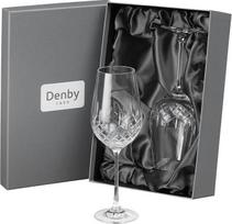 "Denby" - "Celeste" krištolo raudonojo vyno taurių rinkinys, 2-470 ml - be švino, rankomis šlifuotas dizainas, ilgos kojelės, didelės vyno taurės - galima plauti indaplovėje - tinka kokteiliams, "Aperol Spritz" - su dovanų dėžute