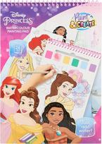 "Disney" princesių akvarelės spalvinimo knygelė - su teptuku - tiesiog įpilkite vandens - akvarelės piešimo bloknotas (DP24355)