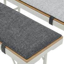 "DuneDesign" 2 veltinio alaus suolelio pagalvėlių rinkinys 170 x 23 cm, 2 spalvos, dvipusis - 1 cm storio alaus suolelio pagalvėlių rinkinys - sulankstomas alaus palapinės užvalkalas - sėdimoji pagalvėlė sodo vakarėliui - suolelis alaus suoleliui