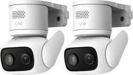 "eufy Indoor Camera C31", vidaus stebėjimo kamera, balta, 2 pakuotės, naminių gyvūnėlių kūdikių kamera su telefono programėle, žmogaus/gyvūno sekimas automobiliu, spalvotas naktinis matymas, 360° pasukama ir pakreipiama, palaiko "Homekit