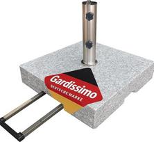 "Gardissimo" vežimėlis "Granite Base" 70 kg "Robusto" su ratukais Skėčių stovas, skirtas skėčiams iki 5,4 cm vamzdžio skersmens Skėčių stovas su ištraukiama rankena ir ratukais