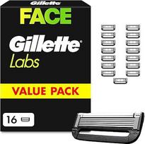 "Gillette Labs" skustuvo peiliukai vyrams, 16 originalių atsarginių peiliukų vyrams, drėgnas skustuvas, peiliukai suderinami su visais "Gillette Labs" skustuvais (įskaitant šildomą skustuvą)