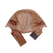 with Grip Band Lace Wig Cap Transparent Lace Gluless Hairnet U Part Wig Cap  for Making Wigs šviesiai ruda spalva