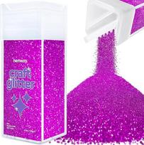 "Hemway Craft Glitter Shaker" 130 g / 4,6 uncijos blizgučių, skirtų menams, amatams, dervoms, tumulėliams, nagams, tapybai, dekoracijoms, festivaliams, kosmetikai, kūnui - labai smulkūs (1/256 colio 0,004 colio 0,1 mm) - fuksijų rožinės spalvos