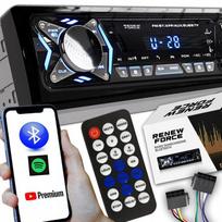 Radio Samochodowe Bluetooth 1-Din Usb Aux Mp3 Lcd Mikrofon Pilot Zestaw