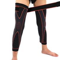 Knee Sleeve Foot Cold-Proof Long Kneepad Brace Elastic Knee Pads Compression Knee Pads Knee Support orange-XL