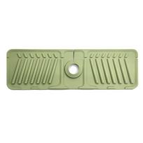Heightened Slope Faucet Drain Pad New Silicone Anti-splash Sink Splash Mat Thicken Anti-slip Pool Soap Pad Kitchen žalia