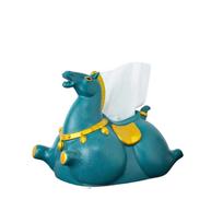 Creative Pegasus Tissue Box Holder Decorative Desktop Ornament Resin Material Unique Design Practical Home Office Accessory one size mėlyna