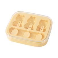 Silicone Ice Pop Mold for Kids DIY Frozen Popsicle Maker with Lid and Sticks Reusable Non-Toxic Flexible Tray for Homemade Ice Cream and Frozen Treats One Size geltona