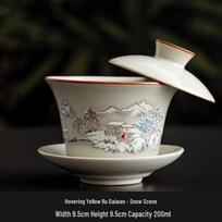 Qiwei Anti-Scalding Ru Kiln Sancai Gaiwan