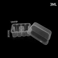 2/8-Slot 3Ml Peptide Vial Storage Case Microtube Storage Box Transparent Stackable Tube Box Freezer Refrigerator Tube Box