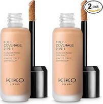 "KIKO Milano" pilnai dengiantis makiažo pagrindas ir maskuoklis "2-in-1", "2-in-1" makiažo pagrindas su maskuokliu, gerai dengiantis (2 vnt.)