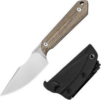 "Kizer Mini Harpoon" lauko peilis su dėklu, 7,62 cm ilgio medžioklinis peilis su AEB-L ašmenimis ir Micarta rankena, mažas EDC peilis su fiksuota geležte, skirtas stovyklavimui, žygiams, išgyvenimui 1040S7