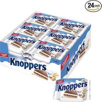 "Knoppers" 24 x 25 g įdarytos vaflių skiltelės su pieno kremu ir riešutų kremo įdaru