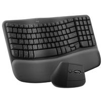 Logitech Wave Combo Wireless Ergonomic Keyboard and Mouse Set juodos spalvos rinkinys