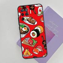 Kawaii Sushi Pattern Phone Case For Oppo A74 A53 A54 A94 A15 A16 A17 A52 A72 A76 A96 A57S A58 A78 A98 Back Cover OPPO A9 2020