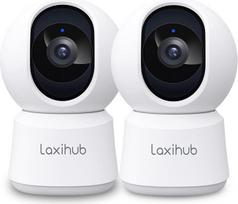"Laxihub" šunų kamera, vidaus stebėjimo kamera su programėle, WLAN 2,4 GHz naminių gyvūnėlių kamera, 1080P HD naktinis matymas, dvipusio garso naminių gyvūnėlių apsaugos kamera, judesio ir triukšmo aptikimas, "Alexa" (balta)